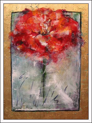 Post Card - Red Flower of Hope